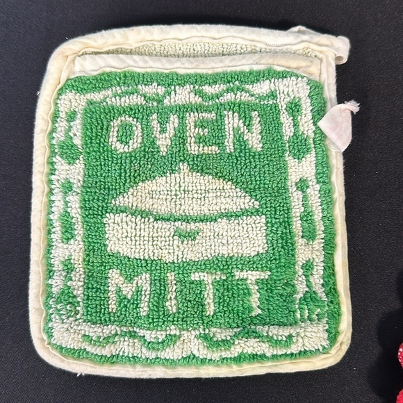 Lot of Vintage Potholders Crocheted and Teri Cloth 6 Pieces - Picture 2 of 9